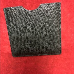 Louis Vuitton Taiga Elegant Dark Green Textured Leather Floppy Disk Case, ID